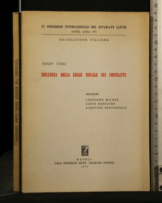 EINFLUSS DES STEUERGESETZES AUF VERTRAG. AA.VV. Eugenio Jovene.