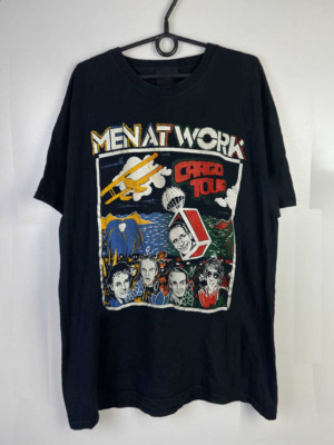 Men At Work Cargo Band concert Tour Cotton Men Women S-5XL T-Shirt