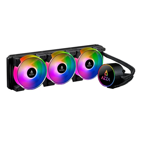 AZZA Blizzard 360 RGB LED Wasserkühlung Liquid Cooler 3x120mm Intel AMD +Zubehör