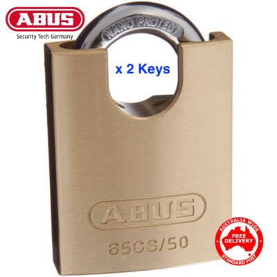 ABUS Padlock  65CS50 50mm -KEYED ALIKE Brass Bodied Padlocks-FREE POST