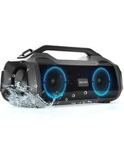 Dolphin LX80 Portable Wireless Rechargeable Boombox Speakers Waterproof Black