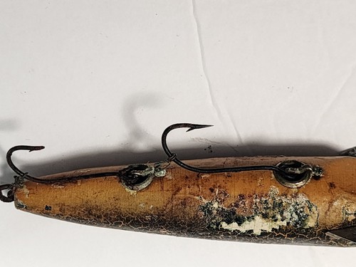 Wiggler Heddon? Shakespeare? Vintage Antique? Wooden 4- 3/4" Fishing Lure - Bild 11 von 14