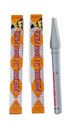 2x Benefit Precisely My Brow Pencil  #3 Warm Light Brown Ultra Fine - 0.026g