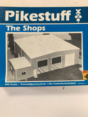 Pikestuff #0015 The Shops Building Kit, HO Scale (Sealed)