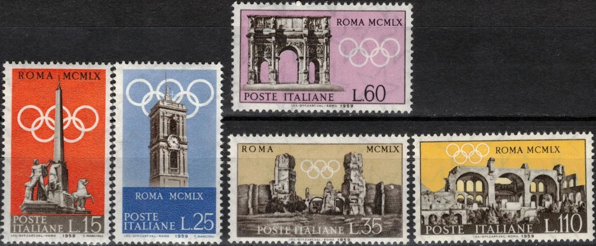 ITALY ITALIEN 1959 1039-43 Olympics Olympia 1960 Rom Sehenswürdigkeiten **