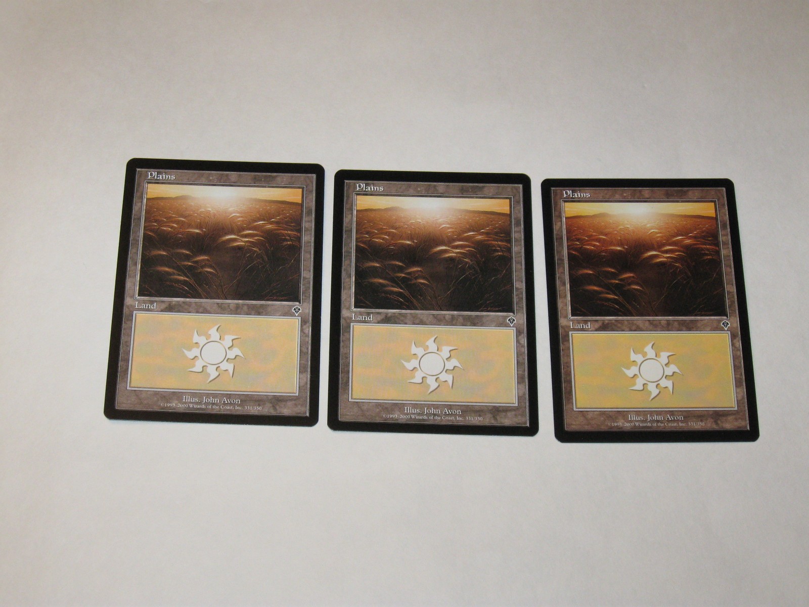 Plains (331) x3 - Invasion - MTG Magic the Gathering