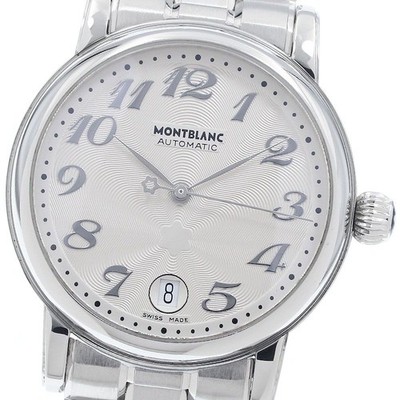 Montblanc Meisterstuck Date Automatic Mens Watch 7042 SS Silver Luxury