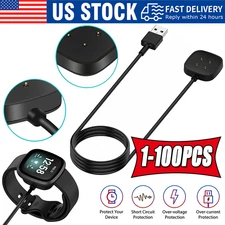 Wireless Charger For Fitbit Sense Versa 3 4 Watch USB Fast Charging Dock Cable