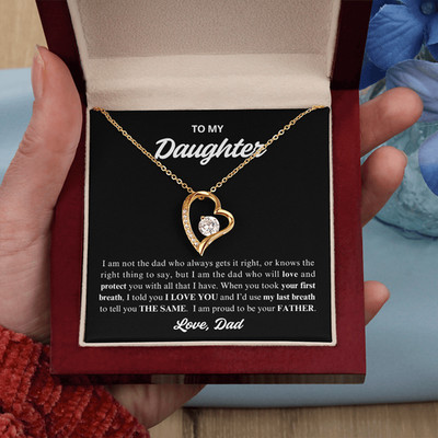 To My daughter Necklace Gift for Birthday Graduation Christmas  from dad