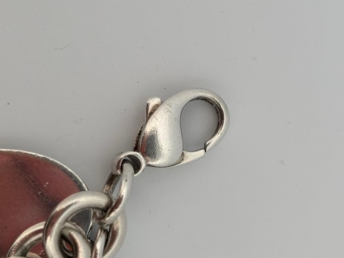 Tiffany & Co. Sterling Silver 925 Round Link & Heart Charm 7.5" Bracelet - Picture 5 of 7