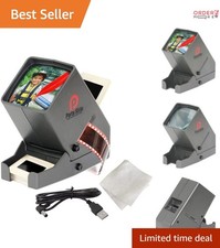 35mm Slide Negatives Film Viewer 3X Magnification LED Light USB Power