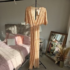 Brand New Asos Stunning Evening Sequin Kimono Maxi Dress Beautiful, Elegant UK 4