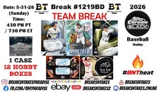 MILWAUKEE BREWERS 2026 Topps Chrome Black Baseball CASE 12 BOX Break #1219BD