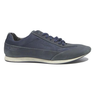 BOSS Herren Blaue Synthetik Low Top Sneaker UK 8 Smart Casual