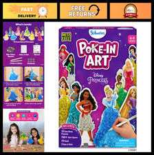 Disney Princesses Wood Craft Kit - Skillmatics Poke-in Art, Creative Gift for Ki