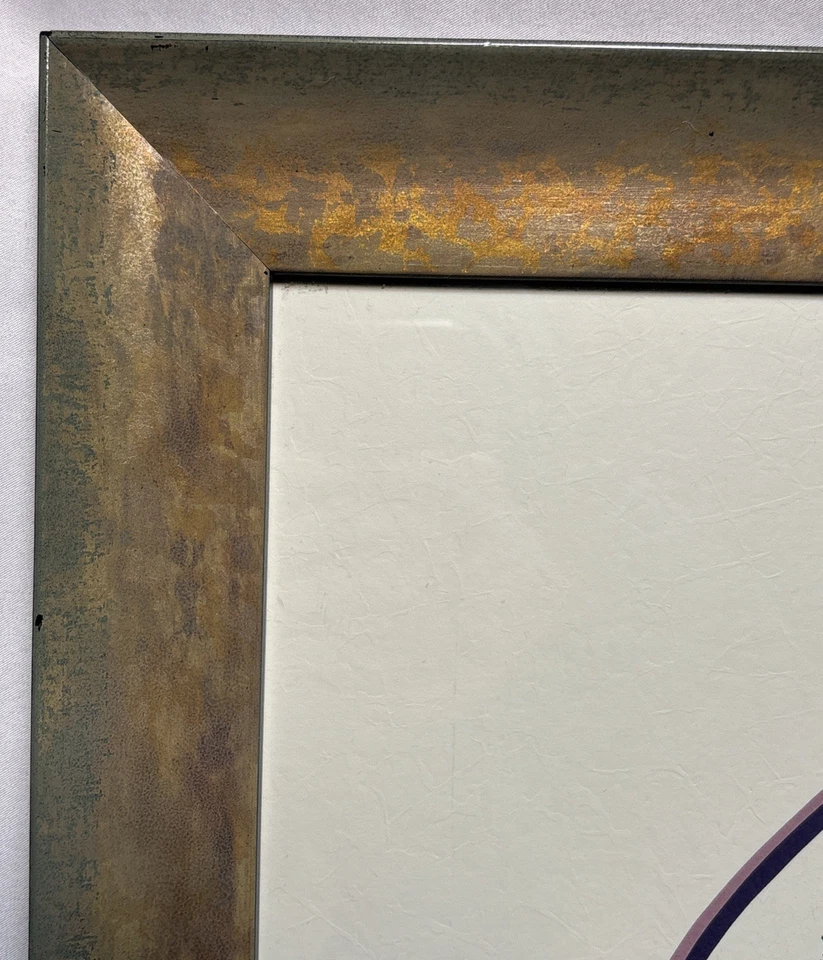 Litografía Original Arte Poético Launa Stan "Corazones Remendados" Firmada y Enmarcada 43/300 Foto 4 de 4