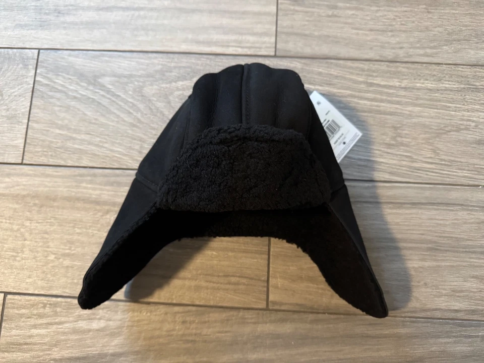 UGG KIDS СТРИЖЕННЫЙ МЕХ ТРАППЕР ШЛЯПА, ЧЕРНЫЙ КУДРЯВЫЙ, НОВЫЙ С ЯРЛЫКАМИ $145, 2-4 ГОДА, 4-6 ЛЕТ - Изображение 3 из 4