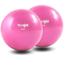 Yes4All Weighted Toning Balls for Exercise, Soft Medicine Balls for Exercise,...