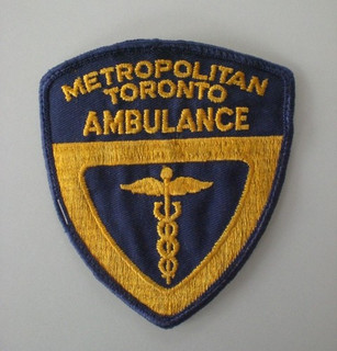 Patch Ärmelabzeichen METROPOLITAN TORONTO AMBULANCE SERVICE original Canada