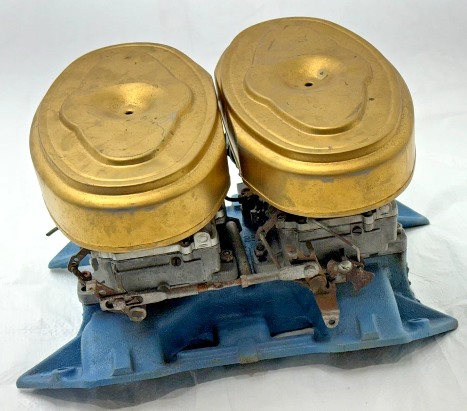 Colector de admisión 1958 Fury & Adventurer 2x4 carbohidratos distribuidor de purificadores de aire Foto 2 de 4
