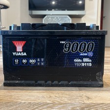 Yuasa YBX9115 12V 80Ah 800A AGM Stop start Plus Battery