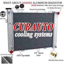4 Row Aluminum Radiator Fit 1993-1997 Jeep GRAND CHEROKEE 4.0L L6 AT CUBAUTO