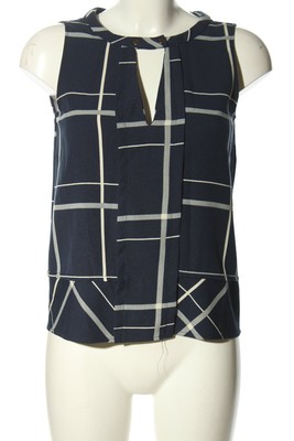ZARA BASIC Basic Top Damen Gr. DE 34 blau-weiß Casual-Look