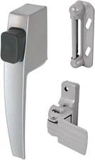Durable Aluminum Door Handle Set with Night Lock – Fits 5/8 - 1-1/4” Thick Doors