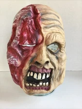 Vintage Seasons Totally Ghoul Face Half Face Blood Creepy  Halloween Latex Mask