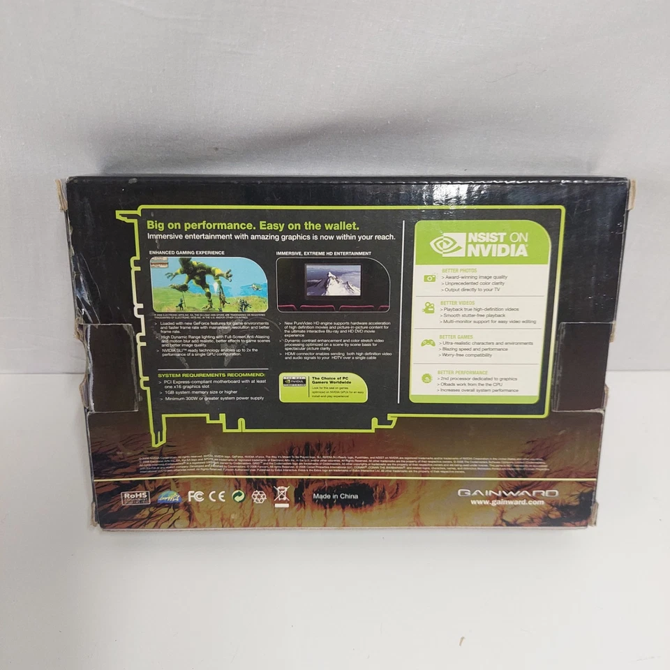 GAINWARD GeForce 8400GS 512MB DDR2 PCI -E Graphics Card 2008 - Image 3 of 4