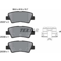 Textar 2533709 Bremsbelagsatz FüR Hyundai Kona OS OSE OSI