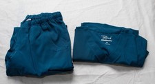 Tafford Women's Active Stretch 7 Pocket Scrub Set EJ3 Caribbean Blue Size XS NWT