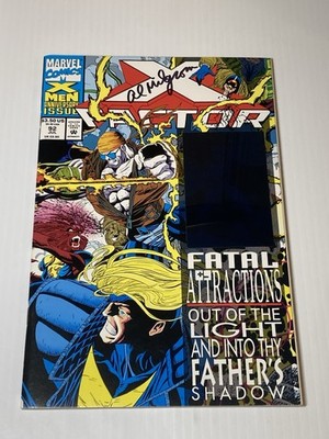 X-Factor #92 Gambit Hologram Cover Signed by Al Milgrom Marvel Comics 1993 Vtg