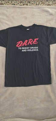 Vintage D.A.R.E. Graphic T-Shirt 90s Anti-Drug Unisex Piece Nostalgia Size L