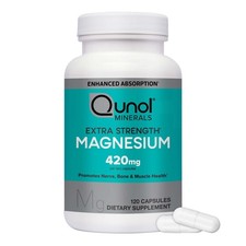 Qunol Magnesium Capsules 420mg, High Absorption 120 Count (Pack of 1)