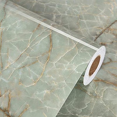 Marble Contact Paper for Countertops Waterproof Granite 15.8'' x 78.7'' Green