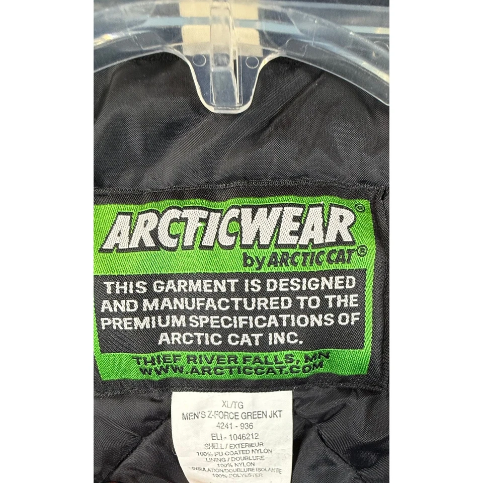 Chaqueta de moto de nieve Arctic Cat Z-Force talla XL verde Foto 2 de 4