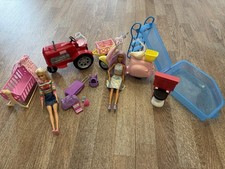 Mattel Barbie Bundle. Careers Tractor. Scooter Moped. Dream Camper Pool & Dolls