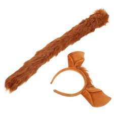 Fox Ears Headband Halloween Tail Cosplay Headwear Cartoon Headgear