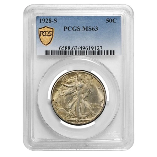 1928-S Walking Liberty Half Dollar MS-63 PCGS