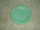 VINTAGE FIRE KING JADEITE GREEN GLASS RIBBED 7 1/2" SALAD PLATE