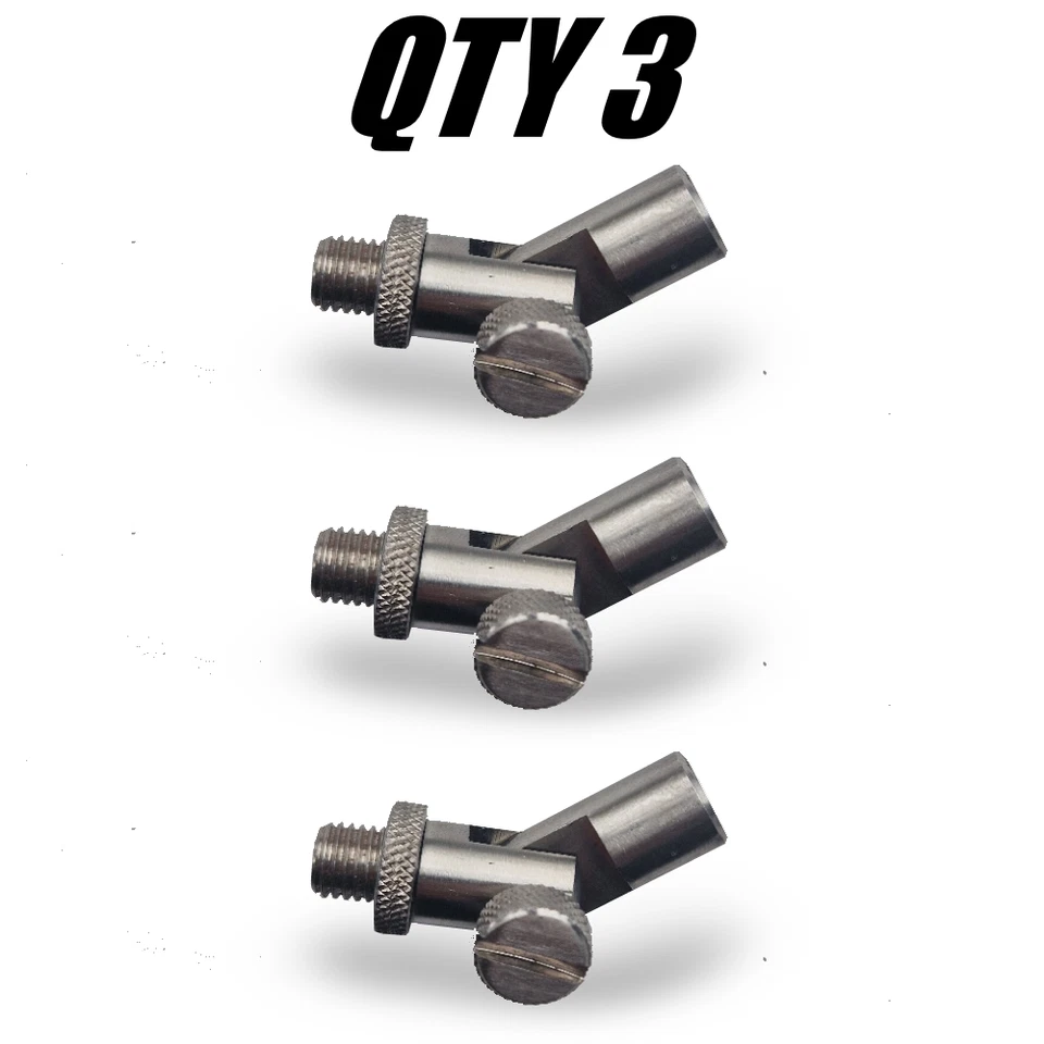 Adaptadores de ángulo de acero inoxidable palos de banco brazos de alimentación alarmas de mordedura de pesca de río Foto 4 de 4