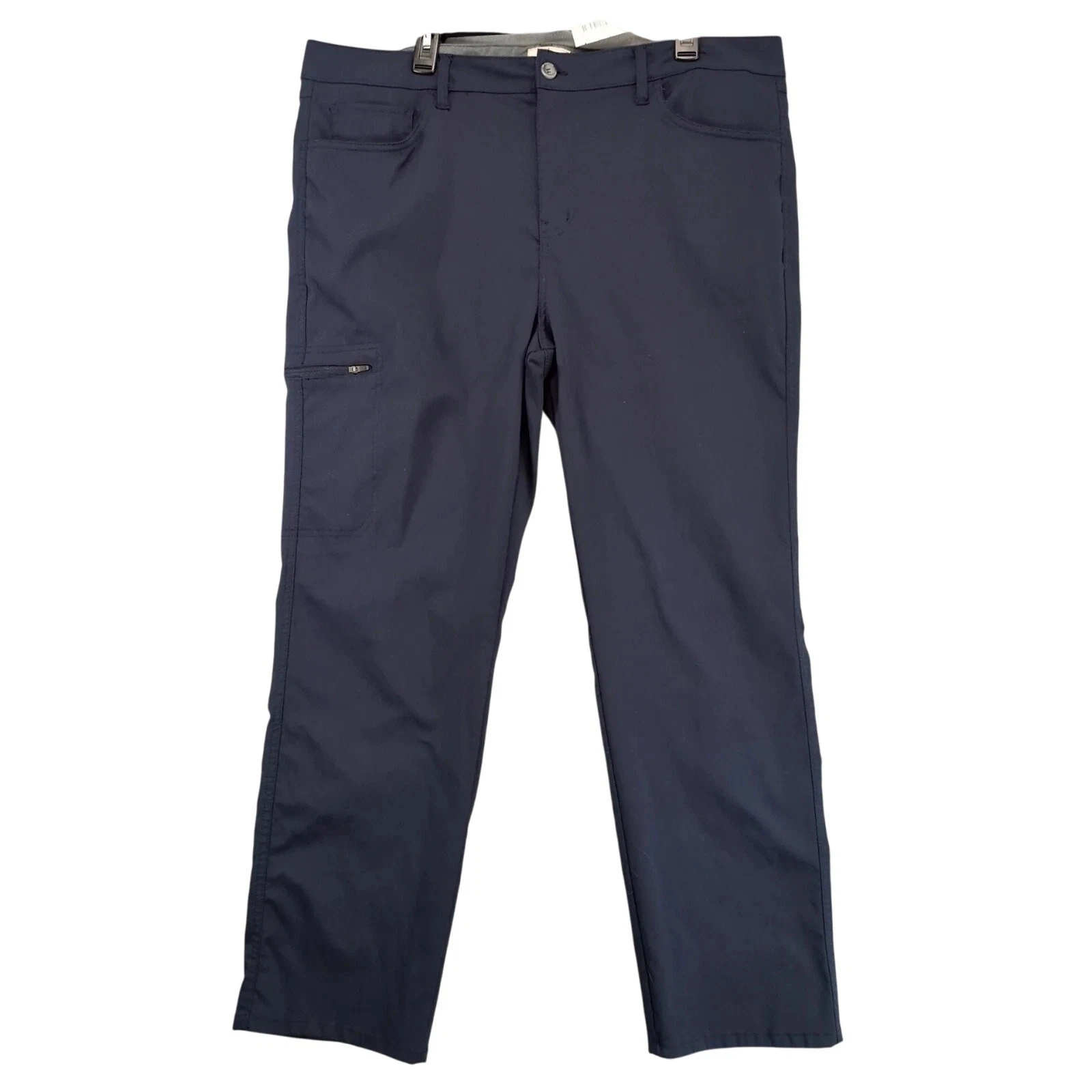 Original Weatherproof Vintage Navy Nylon Cargo Chino Pants Men's 40x30 Stretch