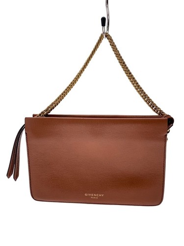 GIVENCHY Shoulder Bag Leather BRW Plain BB50A7B07L Used