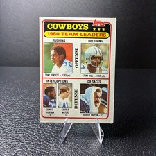 1981 Topps - Team Leaders Tony Dorsett, Tony Hill, Harvey Martin #376 (RC)