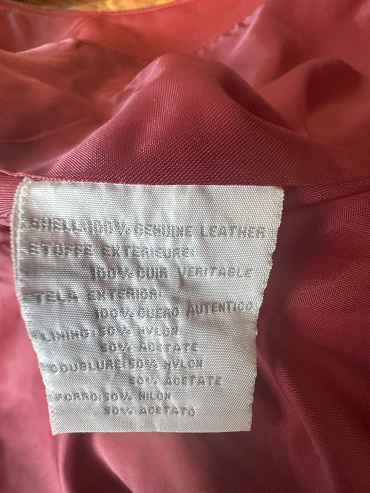 Red 100 Percent Genuine Leather Liz Claiborne Jacket Size P/M - Image 4 of 4