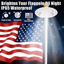 42 LED Solar Flag Pole Light Outdoor Patio Fl...