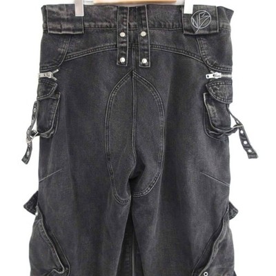 No Face Studios Faith 23Aw Denim Cargo Pants Multiple Zip Black | eBay