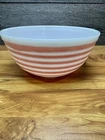 ​Rare Vintage Pyrex Pink Rainbow Stripes Mixing Bowl #403 2.5 QT Pink Bar Stripe