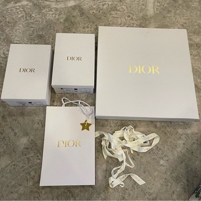 Dior Shoe Box Dust Bag Packaging Set Dway Slide Boxes Ribbon Gift